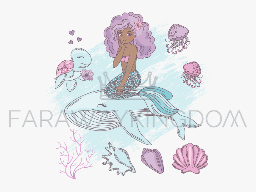 Convite Se Baleia E Sereia, HD Png Download