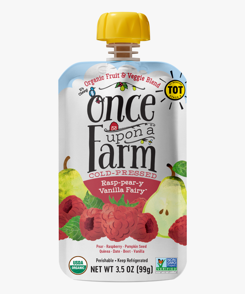 Rasp Pear Y Vanilla Fairy Pouch - Once Upon A Farm Blueberry, HD Png Download