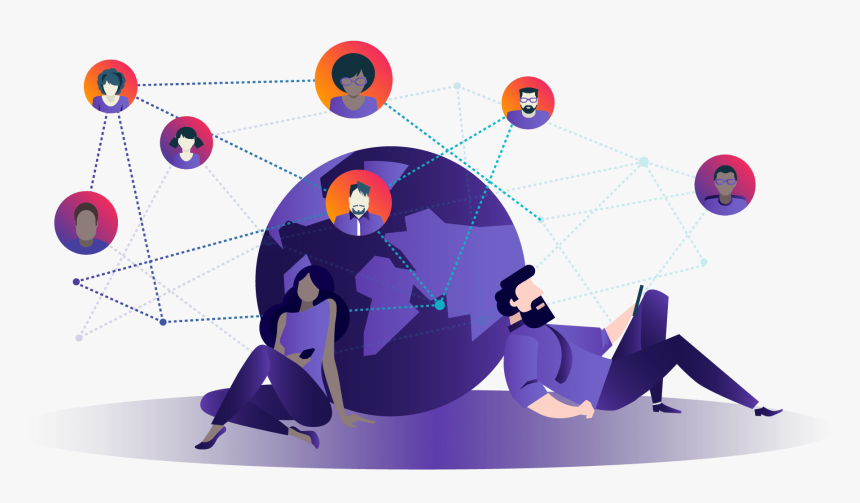 Globe Showing Interconnected Network Of Channel Partners - Circle, HD Png Download