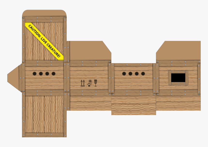 Box For Living Creatures Clip Arts - Paper Wooden House Template, HD Png Download