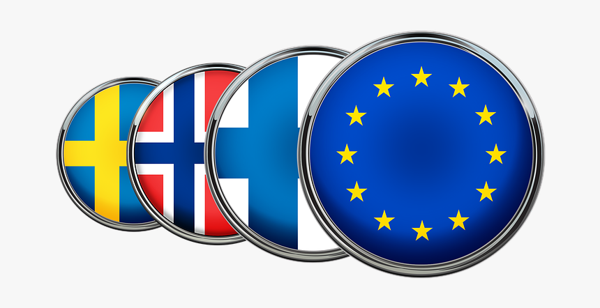 Scandinavia, Eu, Europe, Sweden, Norway, Finland - European Union Flag, HD Png Download