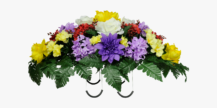 Yellow Purple Flowers Png, Transparent Png