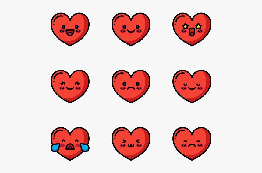 Heart Emoticons - Vector Graphics, HD Png Download
