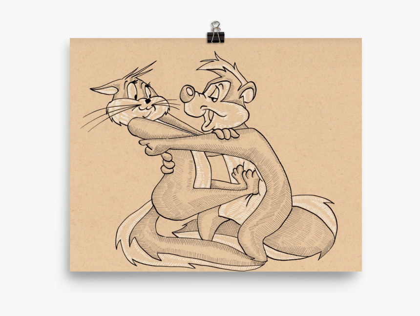 Pepe Le Pew Art Print - Illustration, HD Png Download