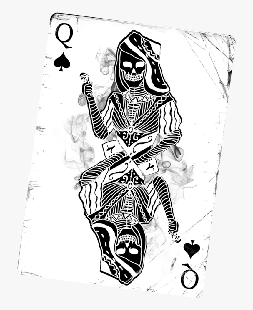 Svg Free Stock Card Drawing Queen - Dark Queen Of Spades, HD Png Download