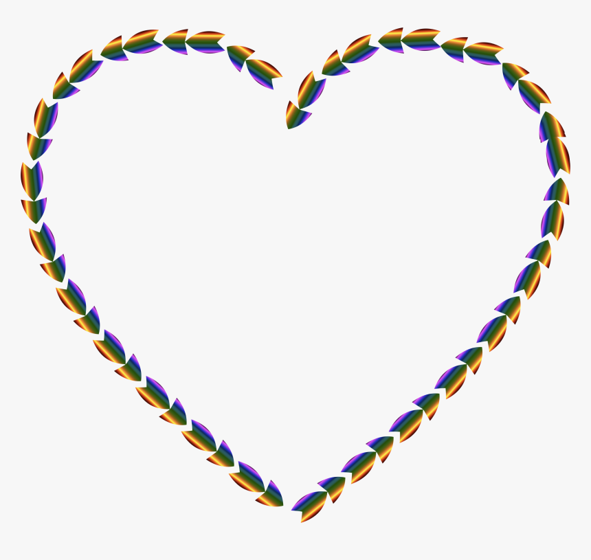 Colorful Direction Heart Clip Arts - Multi Coloured Heart Png, Transparent Png