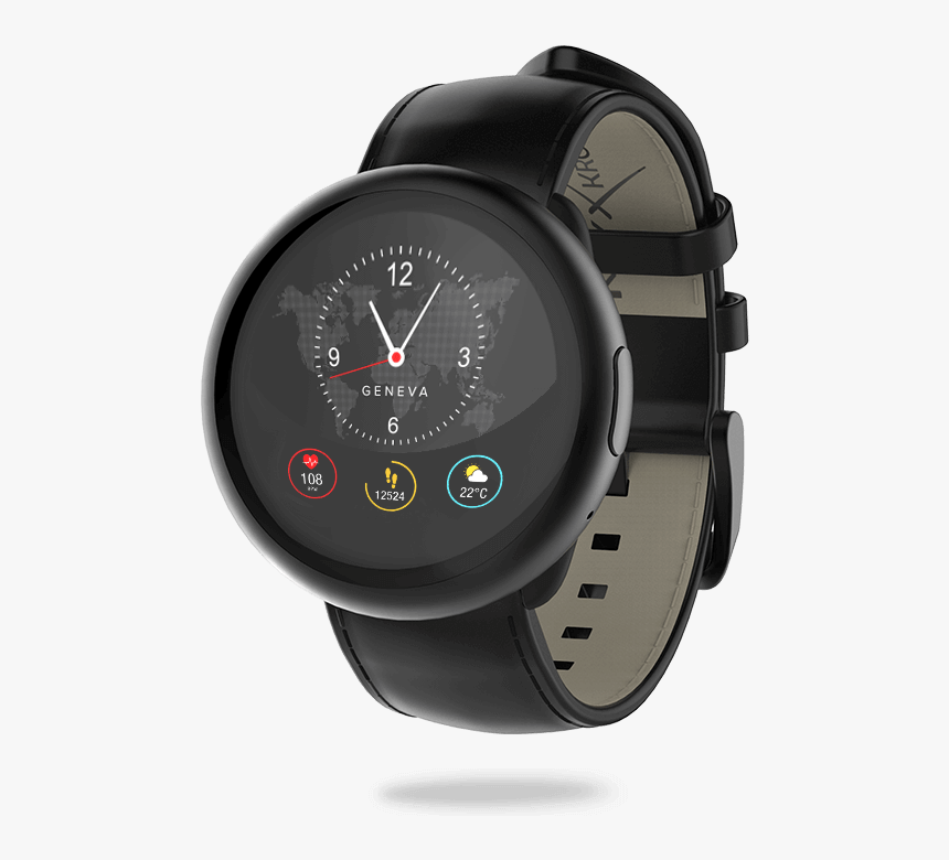 Smartwatch With Circular Color Touchscreen And Heart-rate - Smartwatch Premium, HD Png Download