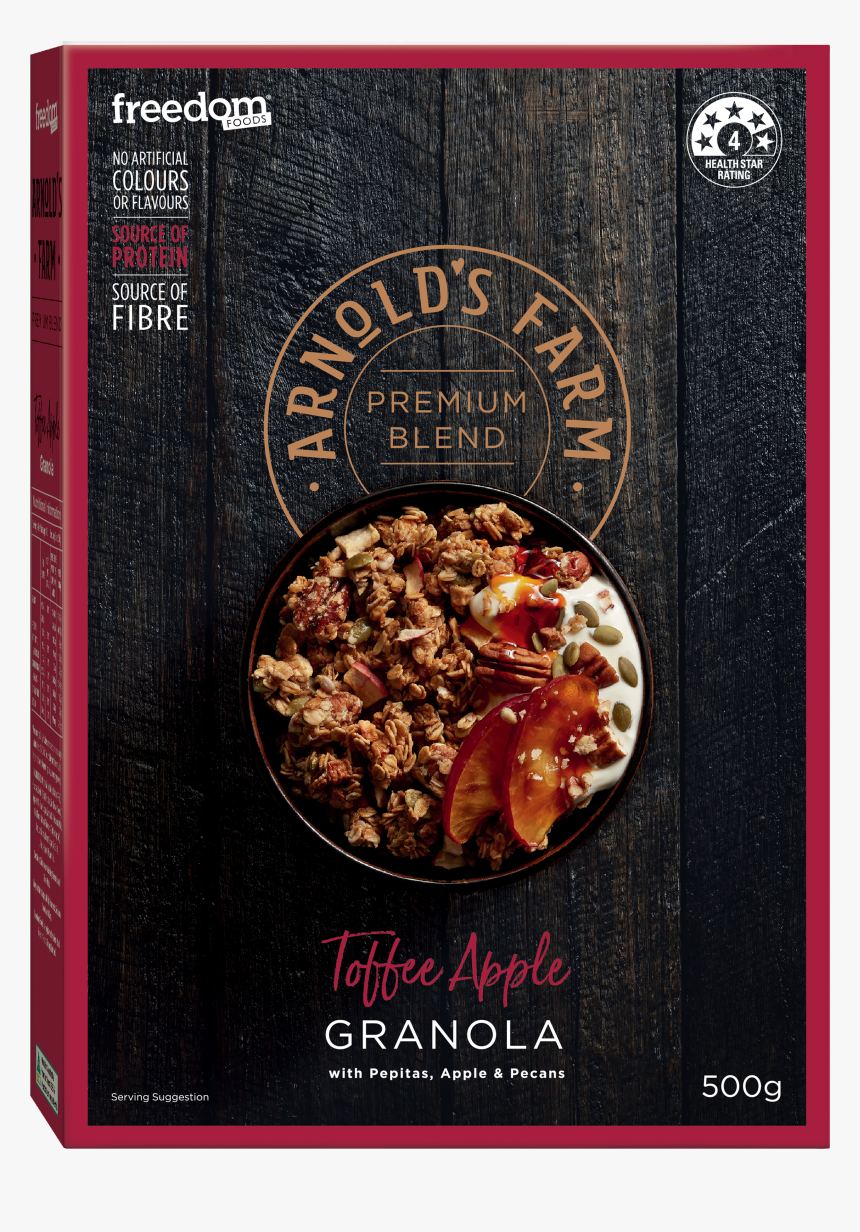 Arnold's Farm Premium Blend Tofe Apple Granola 500g, HD Png Download