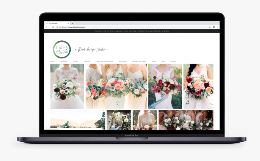 Laceandlilies-mockup - Bouquet, HD Png Download