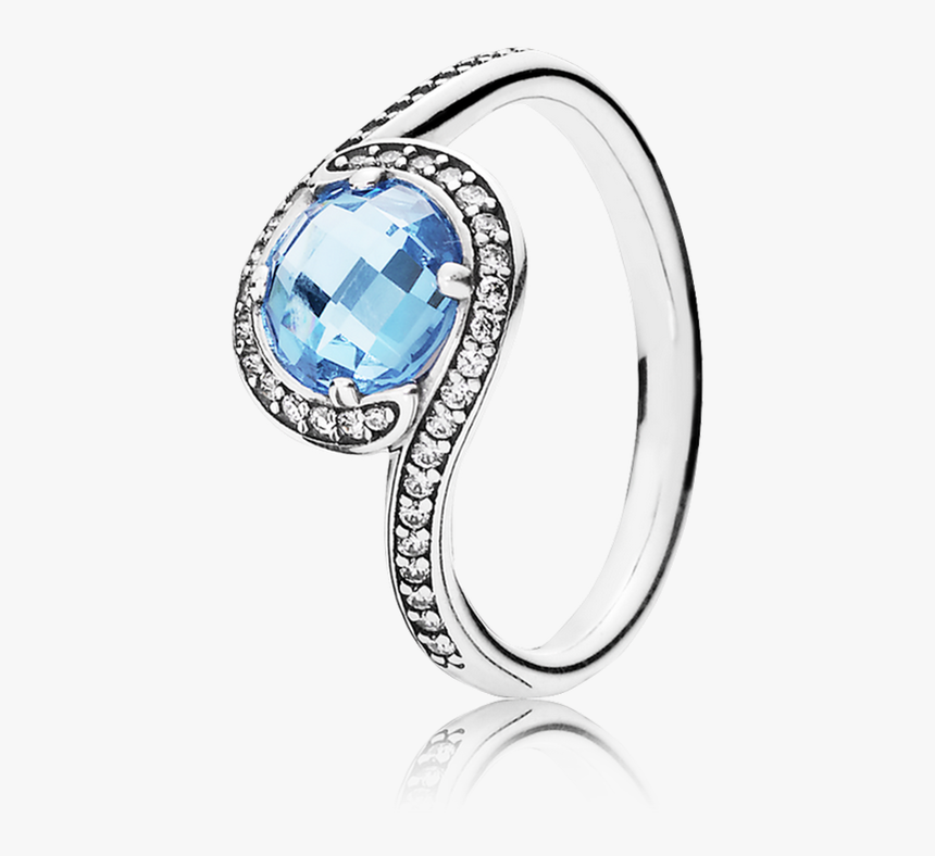 Radiant Embellishment Ring, Sky-blue Crystal & Clear - Pandora Radiant Embellishment With Sky Blue Crystal, HD Png Download