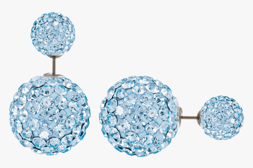 Transparent Blue Crystal Png - Earrings, Png Download