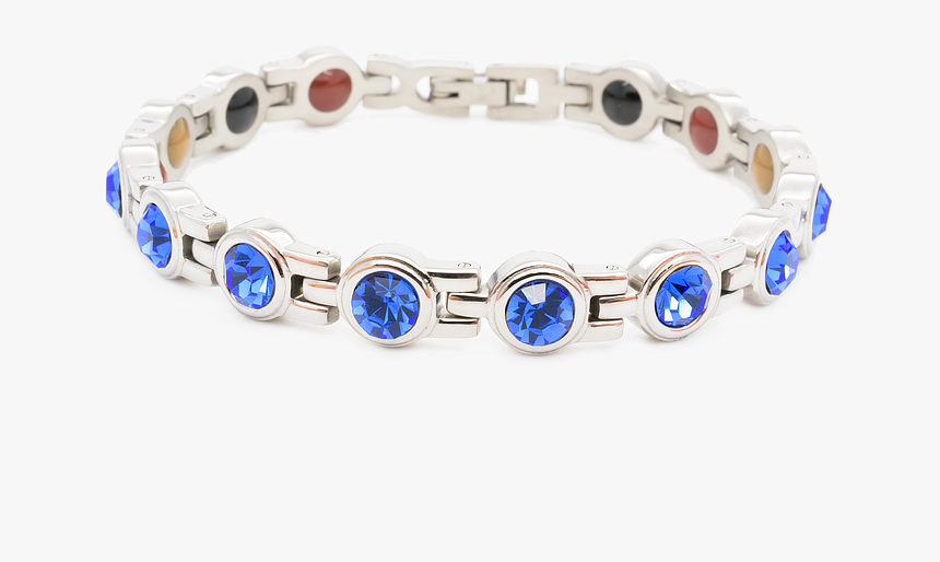 Blue Crystal Silver - Bracelet, HD Png Download