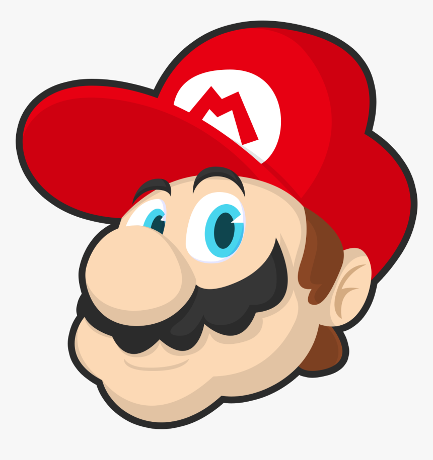 Mario Head - Cartoon, HD Png Download