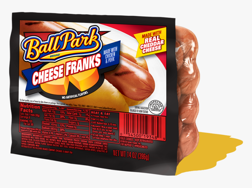 Ball Park Cheese Hot Dogs - Ball Park Franks, HD Png Download