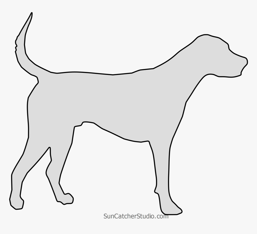 Free Foxhound Dog Breed Silhouette Pattern Scroll Saw - Scroll Saw Sillouette Patterns, HD Png Download