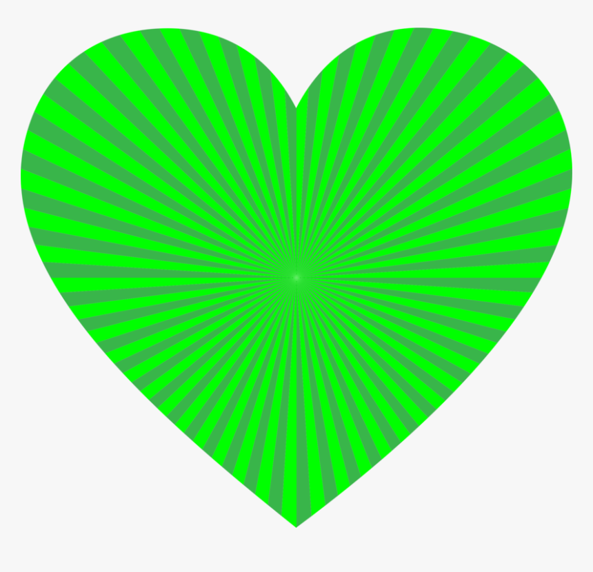 Starburst Heart - Cliparts Of Yellow Green Heart, HD Png Download
