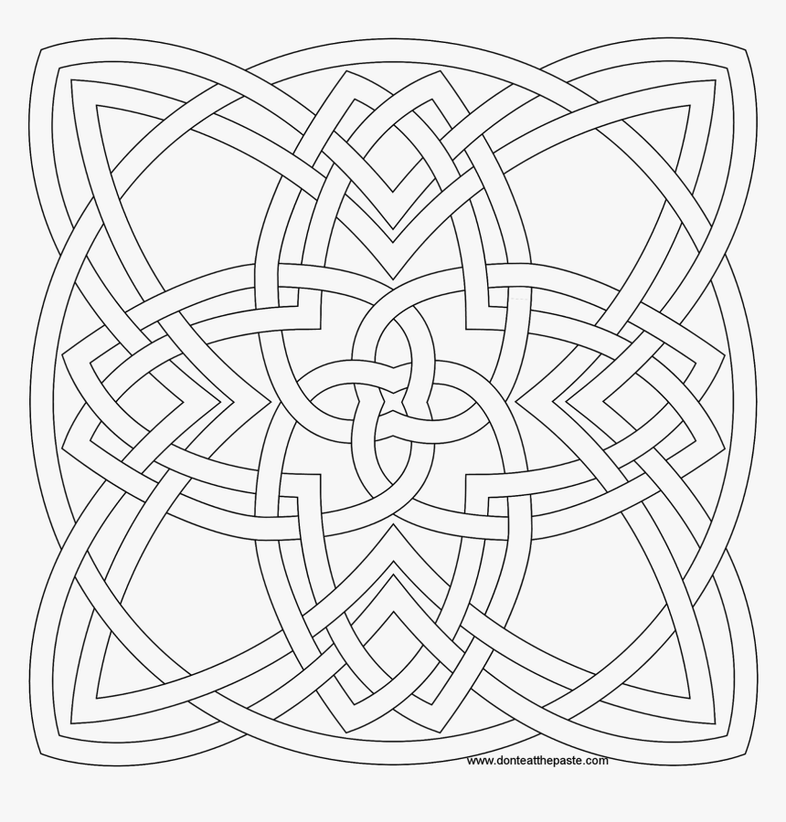 Celtic Patterns, Celtic Designs, Celtic Quilt, Coloring - Black And White Geometric Photography, HD Png Download
