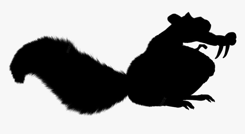 Ice Age Squirrel Silhouette, HD Png Download