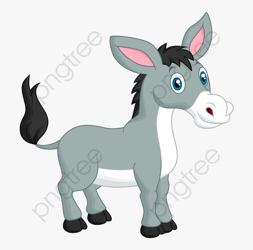 Animal Png Commercial - Donkey Cartoon Png, Transparent Png