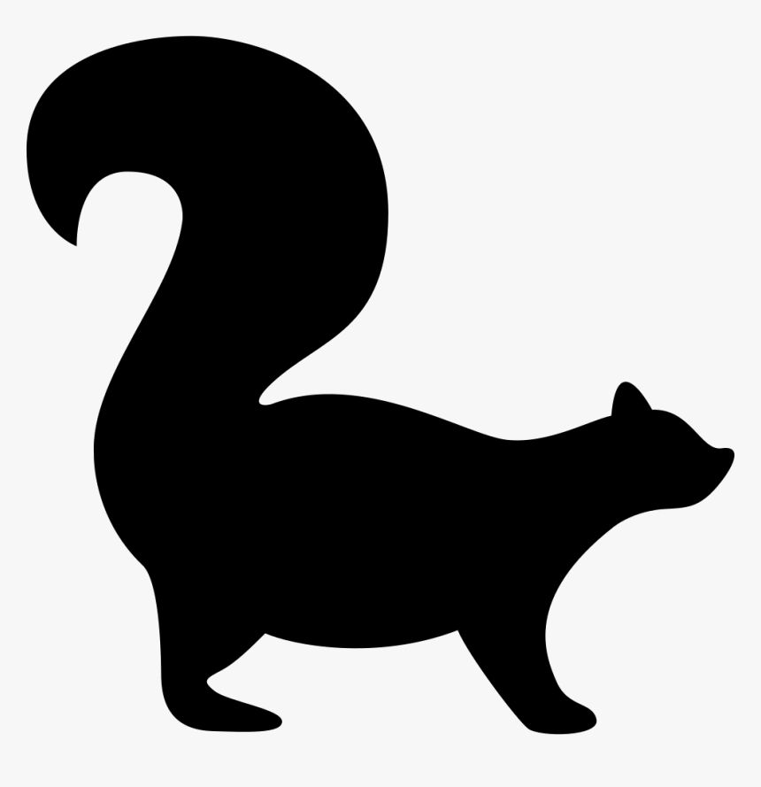 Squirrel Facing Right - Silhouette Squirrel Png, Transparent Png
