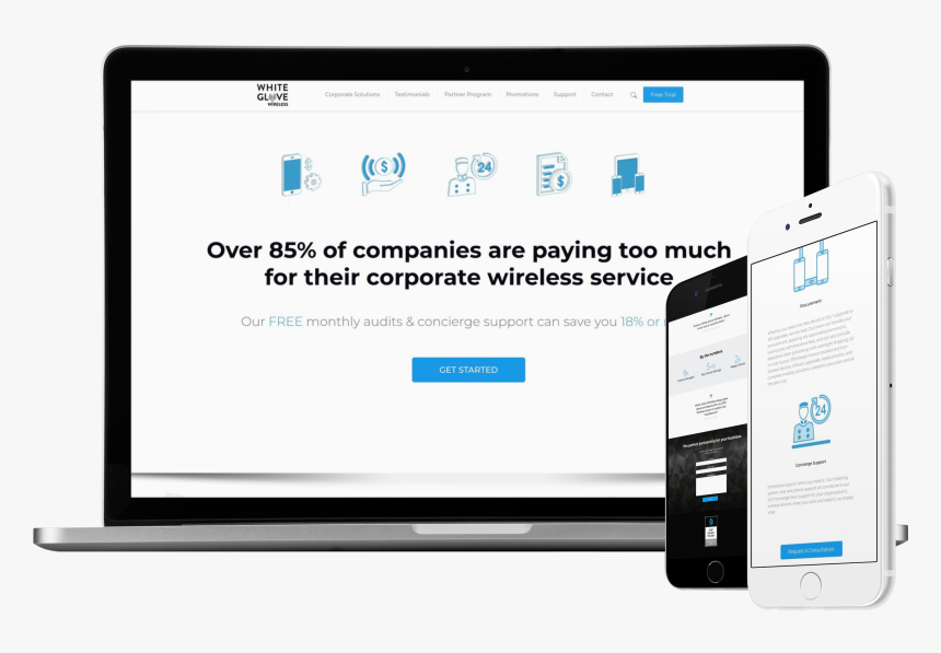 Macbook Pro With Iphone And Iphone Plus In Angled Position - Web Calculator, HD Png Download