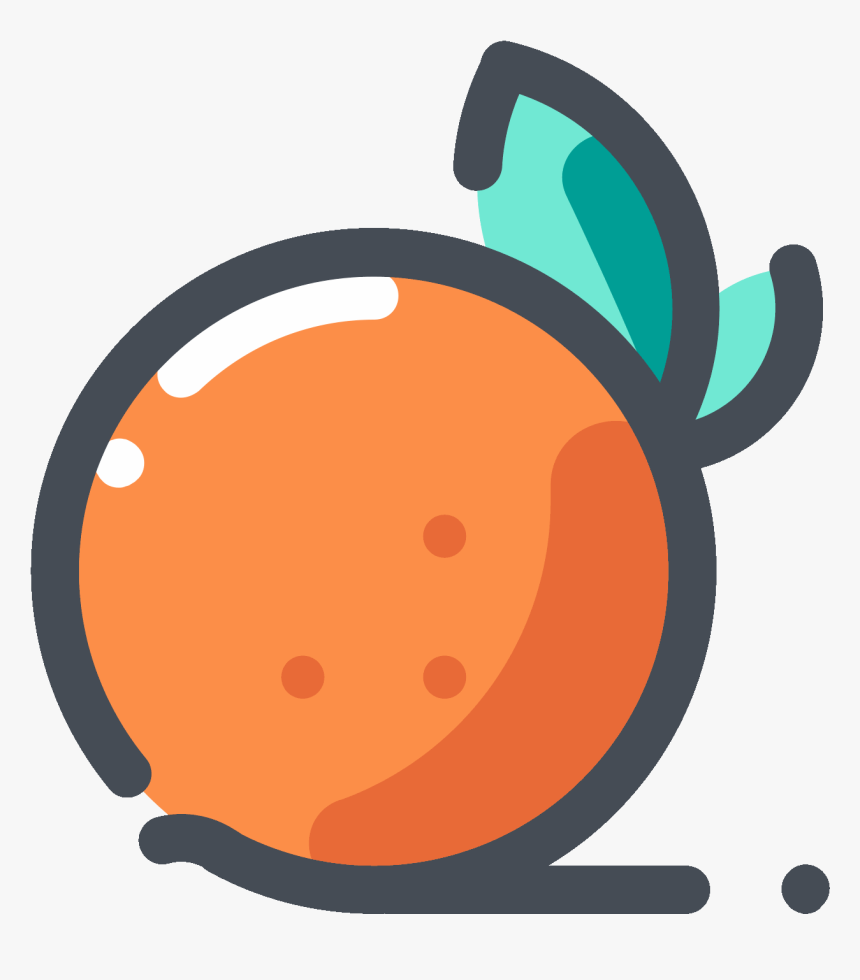 Orange Fruit Icon Png, Transparent Png