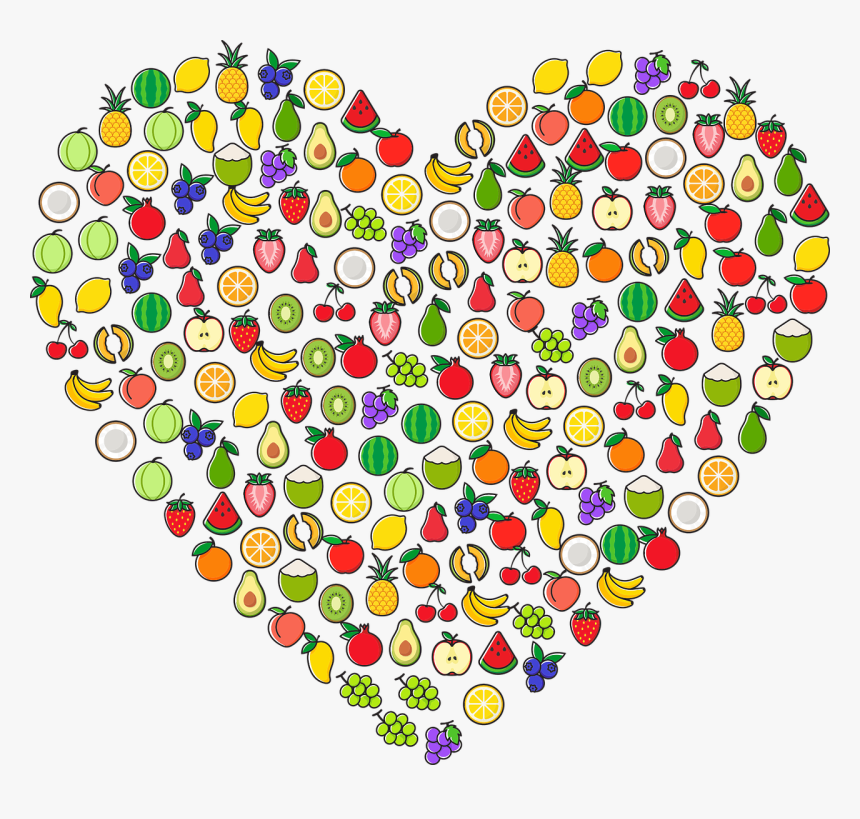 Fruit Icons Heart Free Photo - Circle, HD Png Download