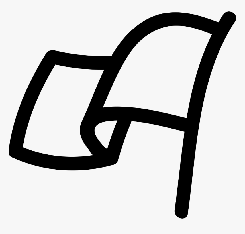 Flag Hand Drawn Outline - Flag Icon Hand Drawn, HD Png Download