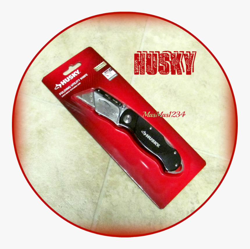 Husky Folding Lock-back Utility Knife Folding Design - Blade, HD Png Download