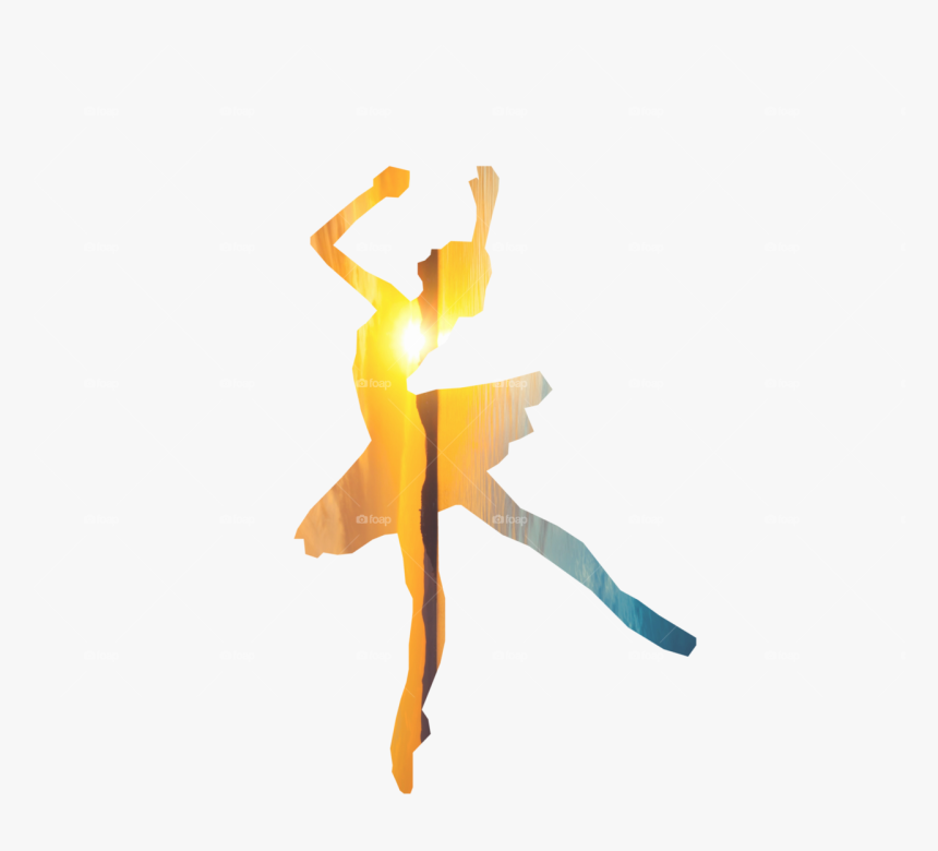 Dancer Silhouette Yellow Png, Transparent Png