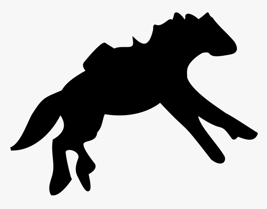 Cowboys Running Silhouette Png, Transparent Png