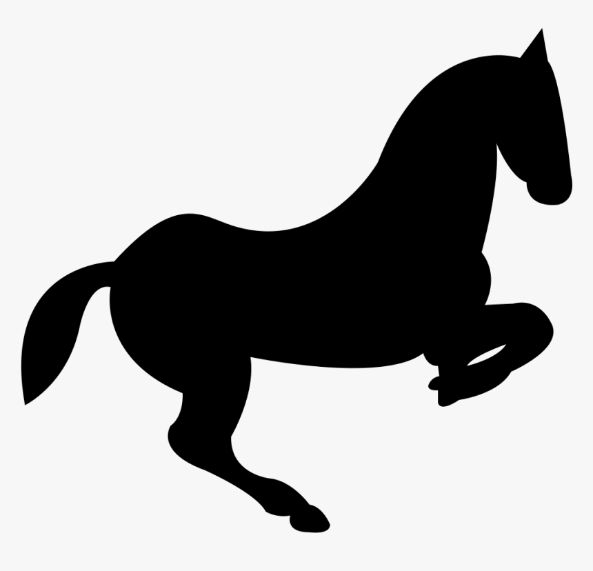 Jumping Horse With Foot Bend - Free Jumping Horse Icon, HD Png Download
