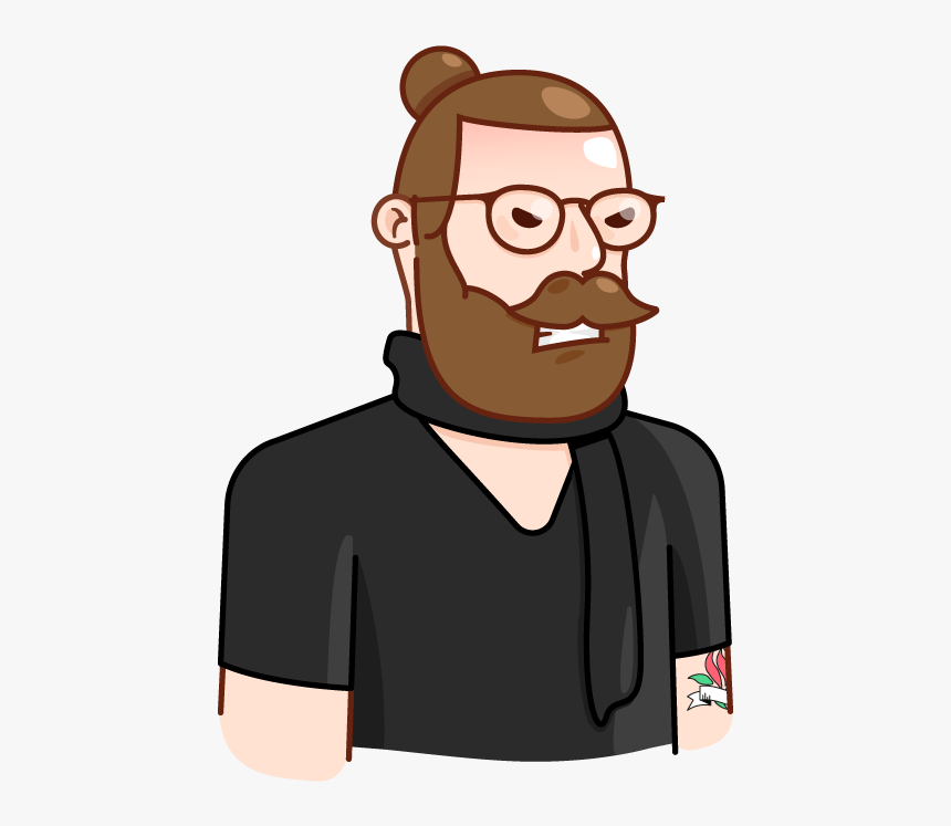 Transparent Hipster Man Png - Hipster Cartoon Png, Png Download