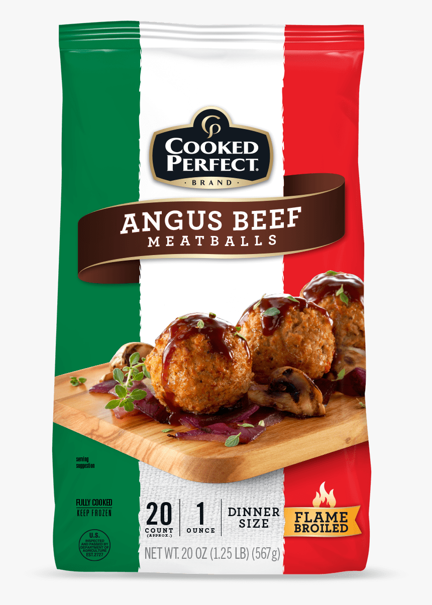 Cooked Perfect Angus Beef Meatballs - Homestyle Meatballs, HD Png Download