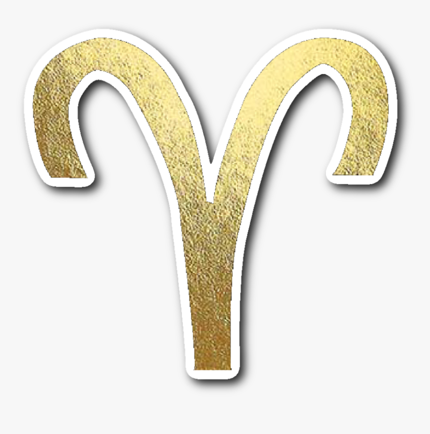 Aries Symbol Gold Png, Transparent Png