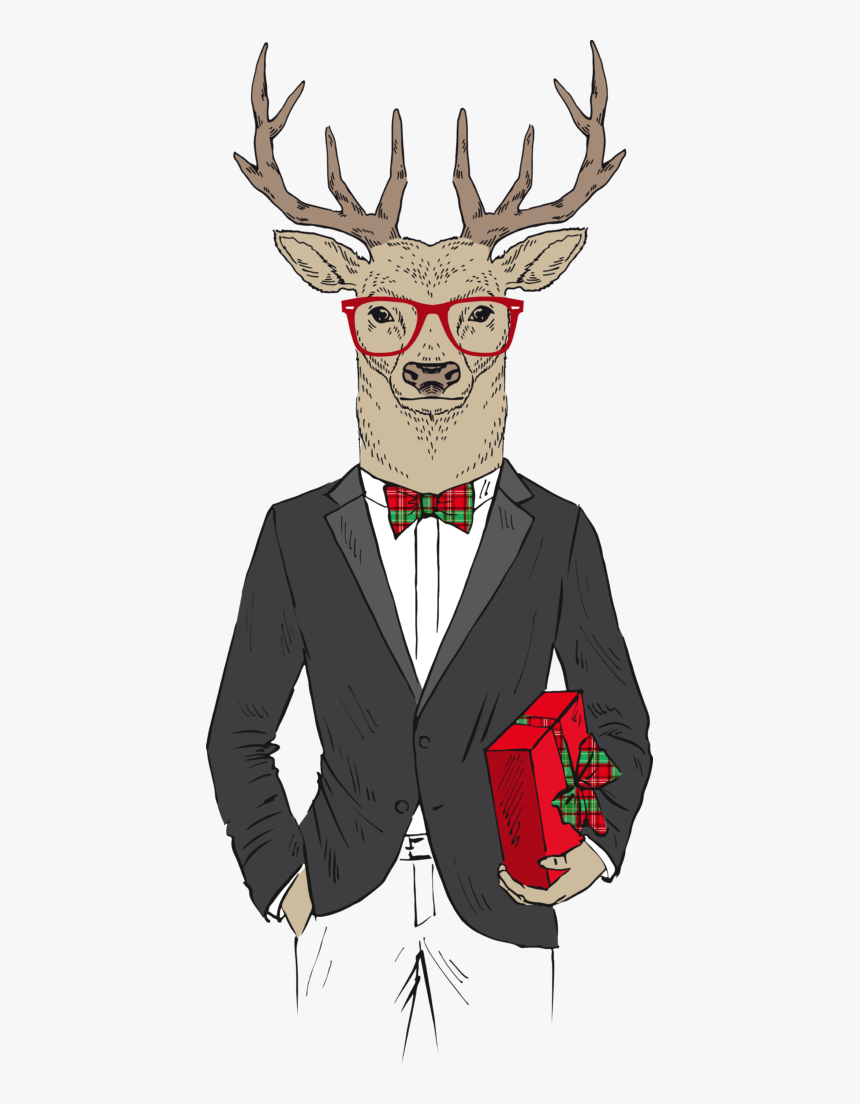 Merry Christmas Deer, HD Png Download
