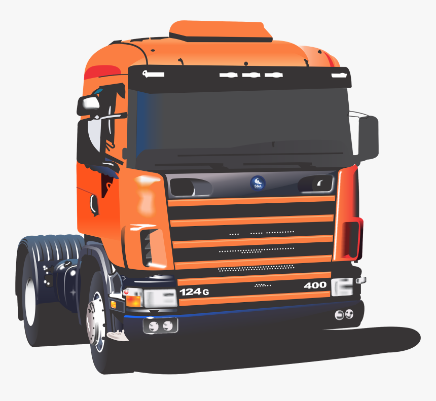 Transparent Truck Vector Clipart - Desenho Scania Em Cdr, HD Png Download