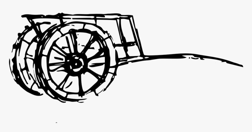 Wagon, Cart, Hand-drawn, Vintage, Vector - Wagon Vintage Vector, HD Png Download