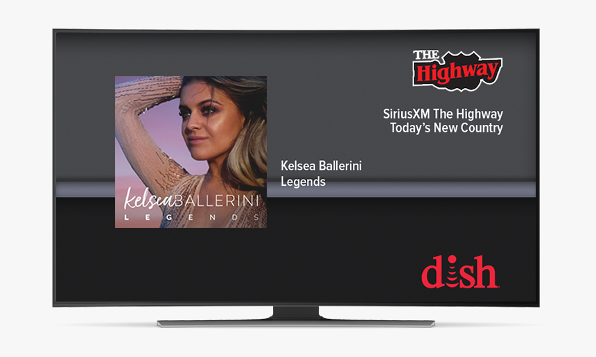 Tv Showing Siriusxm Country Radio On Dish, HD Png Download