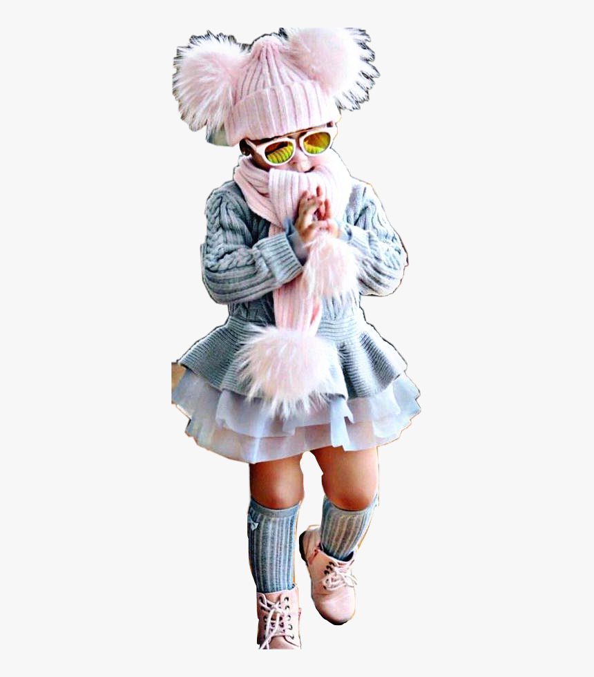 #girl #kid #child #standing #walking #pink #grey #gray - Girl, HD Png Download