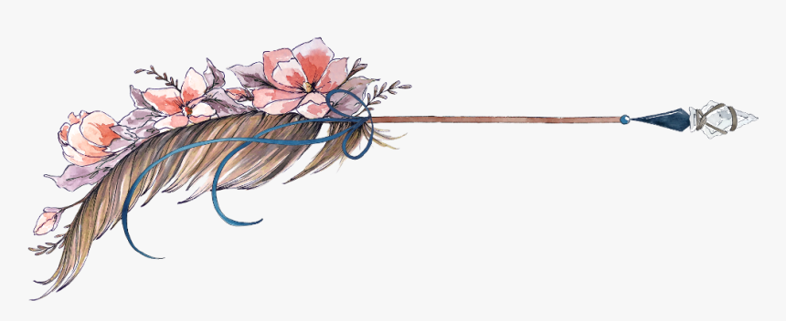 Bohemian Arrow With Flowers, HD Png Download