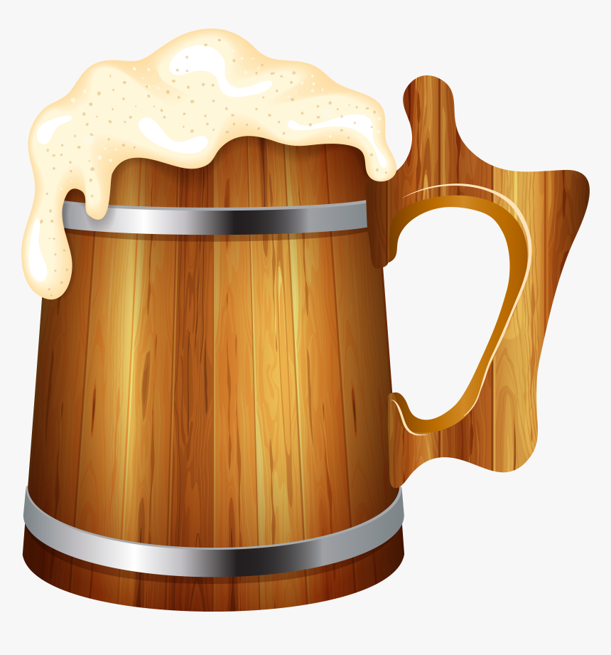 Beer Mug Clipart Chalk - Wooden Beer Mug Png, Transparent Png