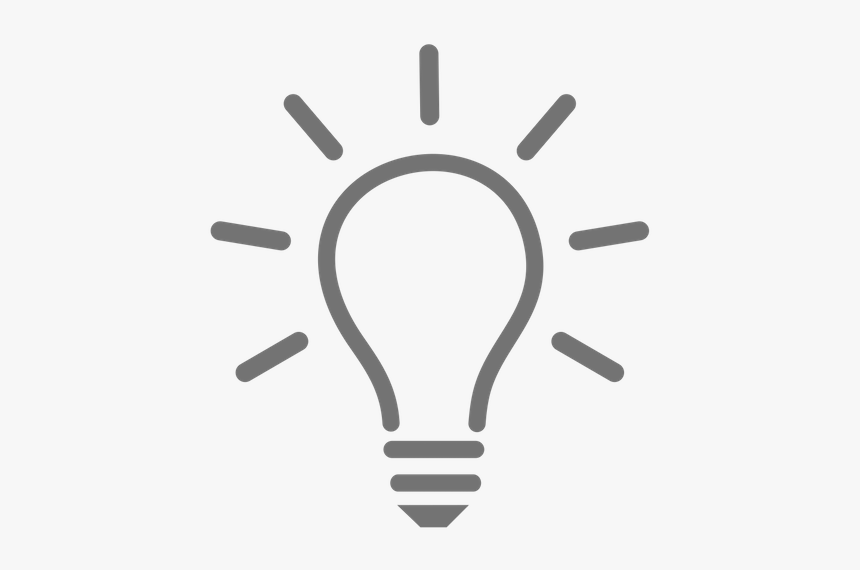 Home - Bombilla Gris - Light Bulb Black And White, HD Png Download