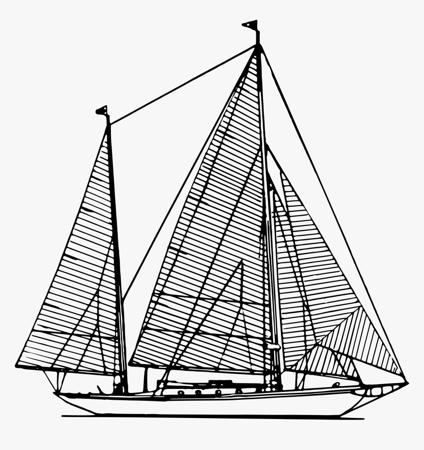 Sailing Ship 28 Clip Arts - White Sailed Ships Transparent, HD Png Download