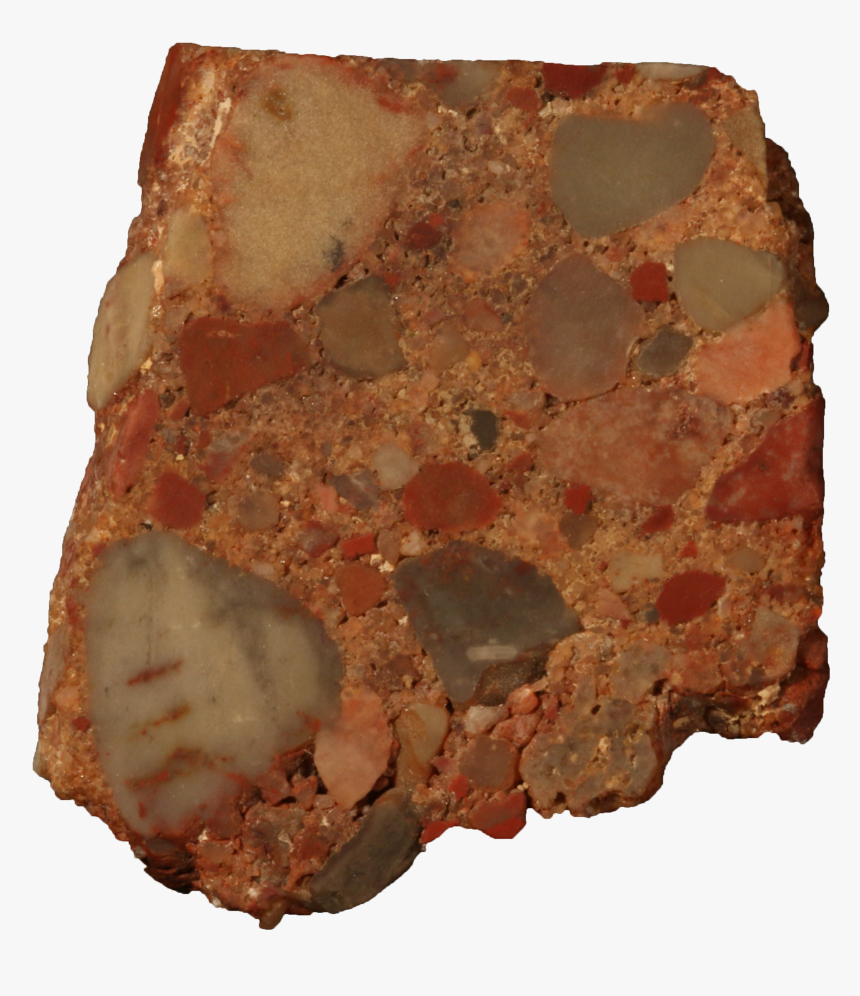 Conglomerate Rock Containing Many Smaller Pieces - Crystal, HD Png Download