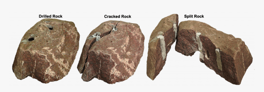 Drilled Crack And Split Rock, HD Png Download