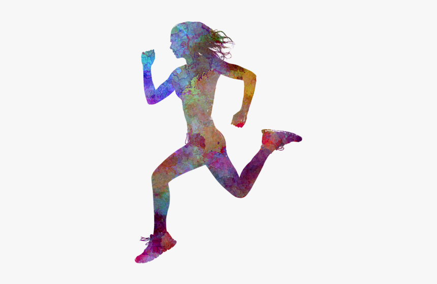 Running Girl Silhouette Transparent, HD Png Download