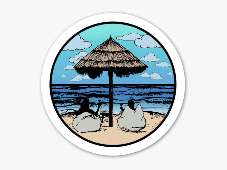 Drinks By The Ocean Sticker - Ocean Sticker Png, Transparent Png