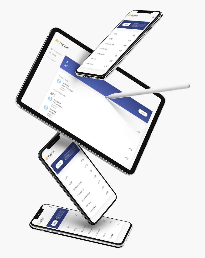 Volunteer Scheduling App - Gravity Devices Mockup Free, HD Png Download