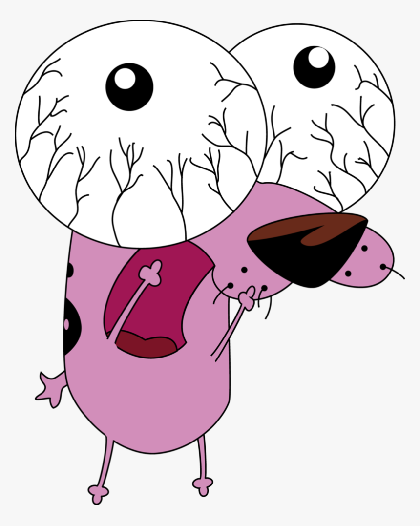 Clip Art Free Eyes Download Clip - Courage The Cowardly Dog Big Eyes, HD Png Download